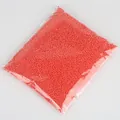 Premium small red polystyrene foam beads in a clear bag for DIY craft and toy filling - Approx. 8000 Pieces / 2-4mm / Red