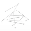 Hochwertige 925 Sterling Silber Ösenstifte für die DIY Schmuckherstellung und Zubehör - 0.5x40mm Ösennadel (10 Stück/Pack)