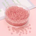 Perles abaque en verre rose transparent glacé 2x4mm pour la fabrication de bijoux DIY - 2x4mm (Ouverture environ 1mm) / 10g/Sac (Env. 150 Pcs) / Rose Poudré