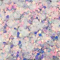 Mixed iridescent sequins in heart and star shapes for DIY crafts and stage costumes - 20g Pack / Purple Mixed Style