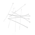 Hochwertige 925er Sterlingsilber Ösenstifte für handgefertigten DIY-Schmuck und Zubehör - 0.5x50mm Ösennadel (10 Stück/Pack)