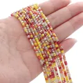 Premium 2mm square faceted glass beads in warm multicolor mix for DIY jewelry making crafts - 2mm (Approx. 180 Pcs/Strand) / Under Ripe Chestnut