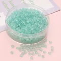 Perles de verre 2x4mm vert menthe translucide pour la fabrication de bijoux et artisanat - 2x4mm (Ouverture environ 1mm) / 10g/Sac (Env. 150 Pcs) / Jaspe