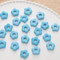 Sky blue 16mm glass flower beads with large hole for DIY handmade bracelets and necklaces - 1 Piece/Pack / Blue