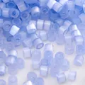 Light blue cylindrical glass beads for DIY jewelry making accessories and handicrafts - Style #09 (Cylindrical)