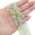 High-quality 2mm faceted square glass beads in mixed pastel colors for DIY jewelry making - 2mm (Approx. 180 Pcs/Strand) / Jasmine White Breeze