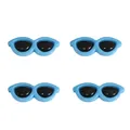 Set of blue acrylic doll sunglasses for DIY plush toy and doll face accessories - Round Glasses / 29x12mm (10 Pieces/Pack) / Dark Blue