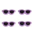Purple acrylic mini sunglasses for DIY plush toy and doll face decoration materials - Round Glasses / 29x12mm (10 Pieces/Pack) / Purple