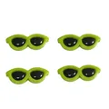 Set of mini green acrylic sunglasses accessories for DIY plush doll facial decor - Round Glasses / 29x12mm (10 Pieces/Pack) / Green