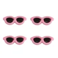 Miniature pink acrylic toy sunglasses accessories for DIY plush doll face decoration - Round Glasses / 29x12mm (10 Pieces/Pack) / Pink