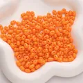 8x5mm massief oranje pinda-vormige acryl kralen voor creatieve DIY sieraden projecten - 8x5mm / 50 Stuks/Verpakking / Oranjerood