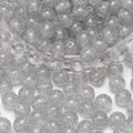 Cuentas redondas de resina con purpurina plateada de 8mm y 10mm para accesorios de joyería - 10 Piezas/Paquete 10mm / Gris