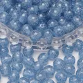 Cuentas de resina azul brillante con purpurina plateada para pulseras y collares hechos a mano - 10 Piezas/Paquete 10mm / Azul