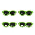 Green acrylic cat-eye glasses accessories for DIY plush toy making and decorations - Round Glasses / 40x15mm (10 Pieces/Pack) / Green