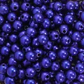 High-gloss purple ABS imitation pearl round beads for DIY jewelry making accessories - Round Beads / 8mm (Approx. 150 Pcs/Pack) / Sapphire Blue