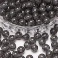 Glitzernde 8mm und 10mm schwarze Harz-Abstandshalter für handgemachte DIY-Armbänder - Schwarz