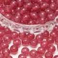 Funkelnde tiefrosa Glitzer-Harzperlen für die DIY-Herstellung von Schmuck und Accessoires - Rot