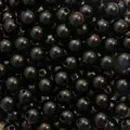 High-gloss black ABS imitation pearl round beads with straight holes for jewelry DIY - 8mm (Approx. 150 Pcs) / Black