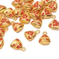 Gold alloy enamel Zongzi charm for DIY jewelry making, Dragon Boat Festival theme pendant - Lucky Fu Zongzi / 10x14mm (1 Piece/Pack) / Red
