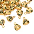 Golden alloy zongzi charm with green enamel detail for Dragon Boat Festival DIY jewelry crafts - Lucky Fu Zongzi / 10x14mm (1 Piece/Pack) / Green