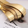 Shiny gold PU leather binding strip for DIY clothing and home accessories. - 2.5cm Width (5 Meters/Pack) / Gold