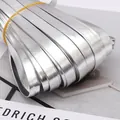 Shiny silver PU leather piping trim strip for DIY sewing, cushion edging, and crafts - 1.0cm Width (5 Meters/Pack) / Silver