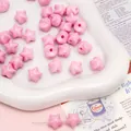 Perline a stella in acrilico rosa 11x11mm per la creazione di gioielli fai-da-te DIY - Rosa