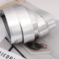 Premium silver metallic PU leather piping strip for DIY fashion and craft projects - 2.5cm Width (5 Meters/Pack) / Silver