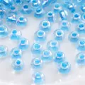 Light blue pearlescent glass seed beads for DIY jewelry making and crafts - Style #12