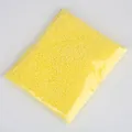 Small yellow polystyrene foam beads for DIY crafts and gift box filling in a clear bag - Approx. 8000 Pieces / 2-4mm / Yellow