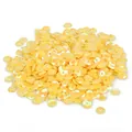 Light yellow iridescent cupped sequins for DIY garment and stage costume decor - Cupped Sequin Style (No. 1) / 20g/Pack (Dia 6mm) / Yellow