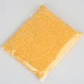 Small yellow polystyrene foam beads in plastic bag for DIY crafts and toy stuffing - Approx. 8000 Pieces / 2-4mm / Orange