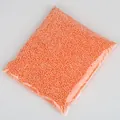 Small orange foam beads filler for DIY crafts and decorative gift box stuffing materials - Approx. 8000 Pieces / 2-4mm / Orange Red