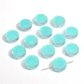 Turquoise 20mm round acrylic smiley face beads for DIY handmade jewelry making crafts - 10 Pcs/Pack (20mm Thickness 8mm Hole 3mm) / Green