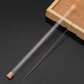 Stainless steel beading needle with transparent plastic storage tube for DIY jewelry - Side Open Beading Needle / 17cm (0.8mm) 5 Pieces