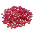 Vibrant red iridescent cup sequins for DIY clothing decoration and stage costumes. - Cupped Sequin Style (No. 5) / 20g/Pack (Dia 6mm) / Red