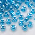 Light blue glass seed beads with internal color for DIY handmade jewelry making crafts - Style #19