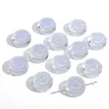 20mm translucent light blue acrylic round smiley face beads for DIY handmade jewelry making - 10 Pcs/Pack (20mm Thickness 8mm Hole 3mm) / Blue