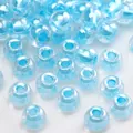 Light blue translucent round glass beads for DIY jewelry making loose accessories - Style #20