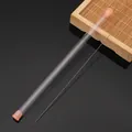 Stainless steel beading needle with clear plastic storage tube for DIY jewelry making - Side Open Beading Needle / 17cm (0.6mm) 5 Pieces