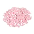 Iridescent pink cup sequins for DIY clothing decoration and stage costumes. - Round Cup Shaped / 6mm Diameter / 20g Pack (Approx. 1200 Pcs) / Pink (No. 7)