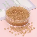 Perles de verre 2x4mm champagne translucide pour la fabrication de bijoux DIY - 2x4mm (Ouverture environ 1mm) / 10g/Sac (Env. 150 Pcs) / Ambre