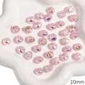 10mm pink pearlescent irregular ABS imitation pearl beads for DIY jewelry making - Irregular Bead 10mm / 2 Pieces / Pink