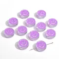 20mm purple smiley face acrylic beads for DIY bracelet and craft making - 10 Pcs/Pack (20mm Thickness 8mm Hole 3mm) / Purple