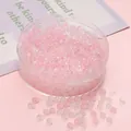 Perles abacus en verre rose transparent 2x4mm pour la fabrication de bijoux faits main - 2x4mm (Ouverture environ 1mm) / 10g/Sac (Env. 150 Pcs) / Série Poudre De Jade