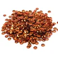 High-gloss orange metallic cup sequins for DIY clothing and stage costumes - Round Cup Shaped / 6mm Diameter / 20g Pack (Approx. 1200 Pcs) / Red Copper (No. 10)