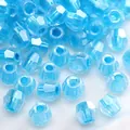 Faceted light blue glass beads for DIY jewelry making, crafts, bracelets, and necklaces - Style #25 (Faceted Beads)