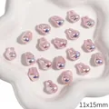 Irregular pink iridescent ABS imitation pearl beads 11x15mm for DIY jewelry accessories - Large Twist 11x15mm / 2 Pieces / Pink