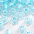 Light blue faceted glass beads for DIY jewelry making, ideal for bracelets and necklaces. - Style #26 (Faceted Round Beads)