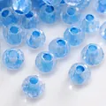 Light blue faceted round glass beads for DIY jewelry making handmade necklace bracelets - Style #27 (Transparent Faceted Beads)